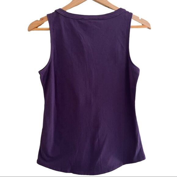 NWT🏷 WHITE HOUSE | BLACK MARKET Cotton Purple Tank w/decorative buttons, Sz XS - Picture 2 of 9